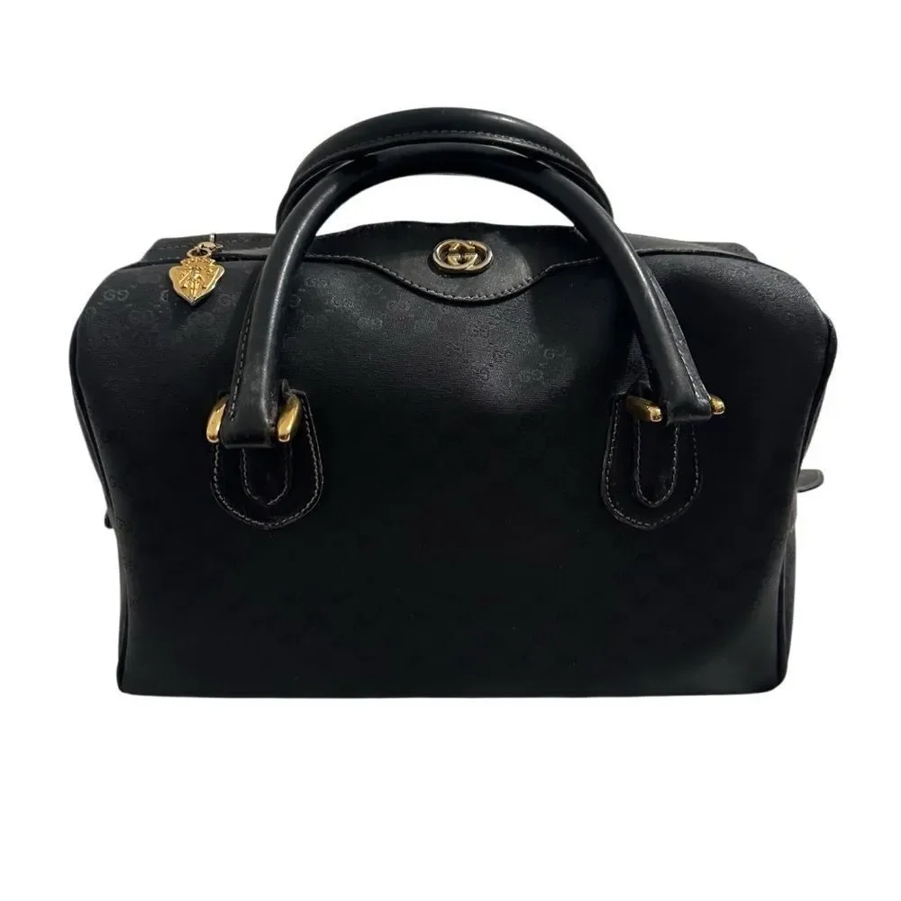 Gucci Black micro Gg Boston with Gold Accents - Picture 2 of 16